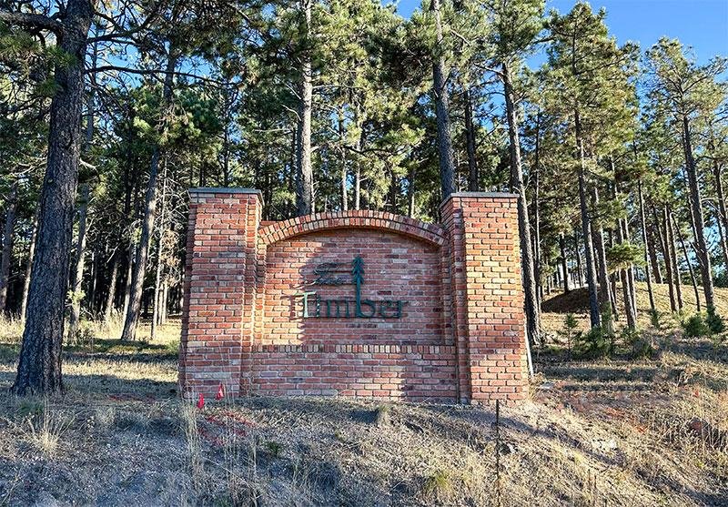 The Timber community entrance in Monument Colorado