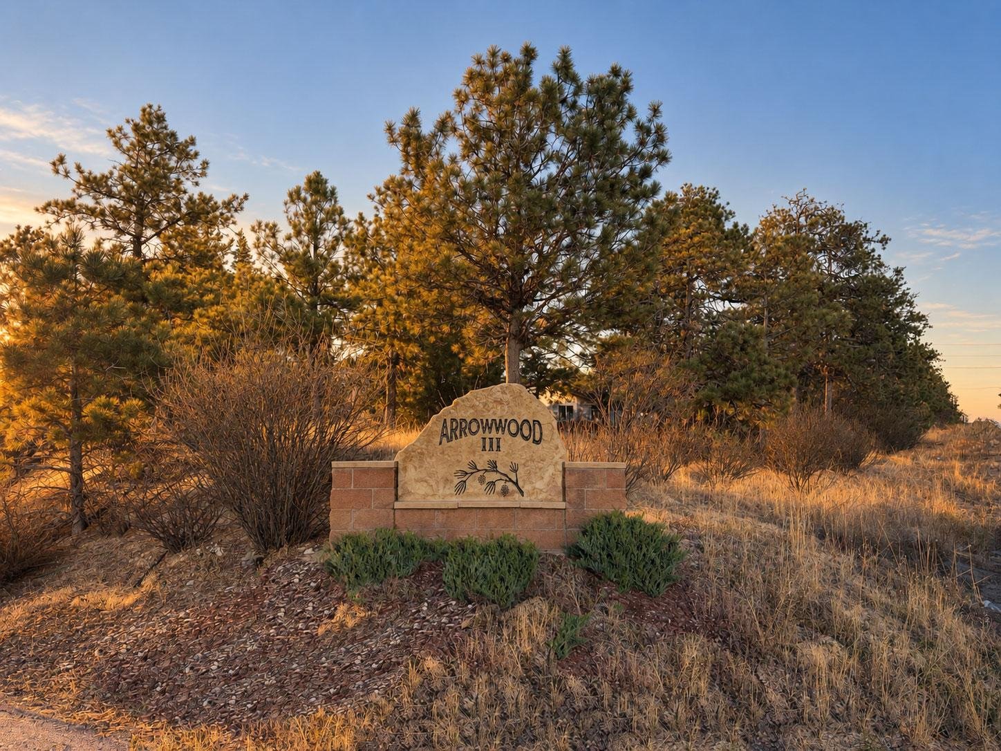 Arrowwood III neighborhood entrance in the Monument Colorado area
