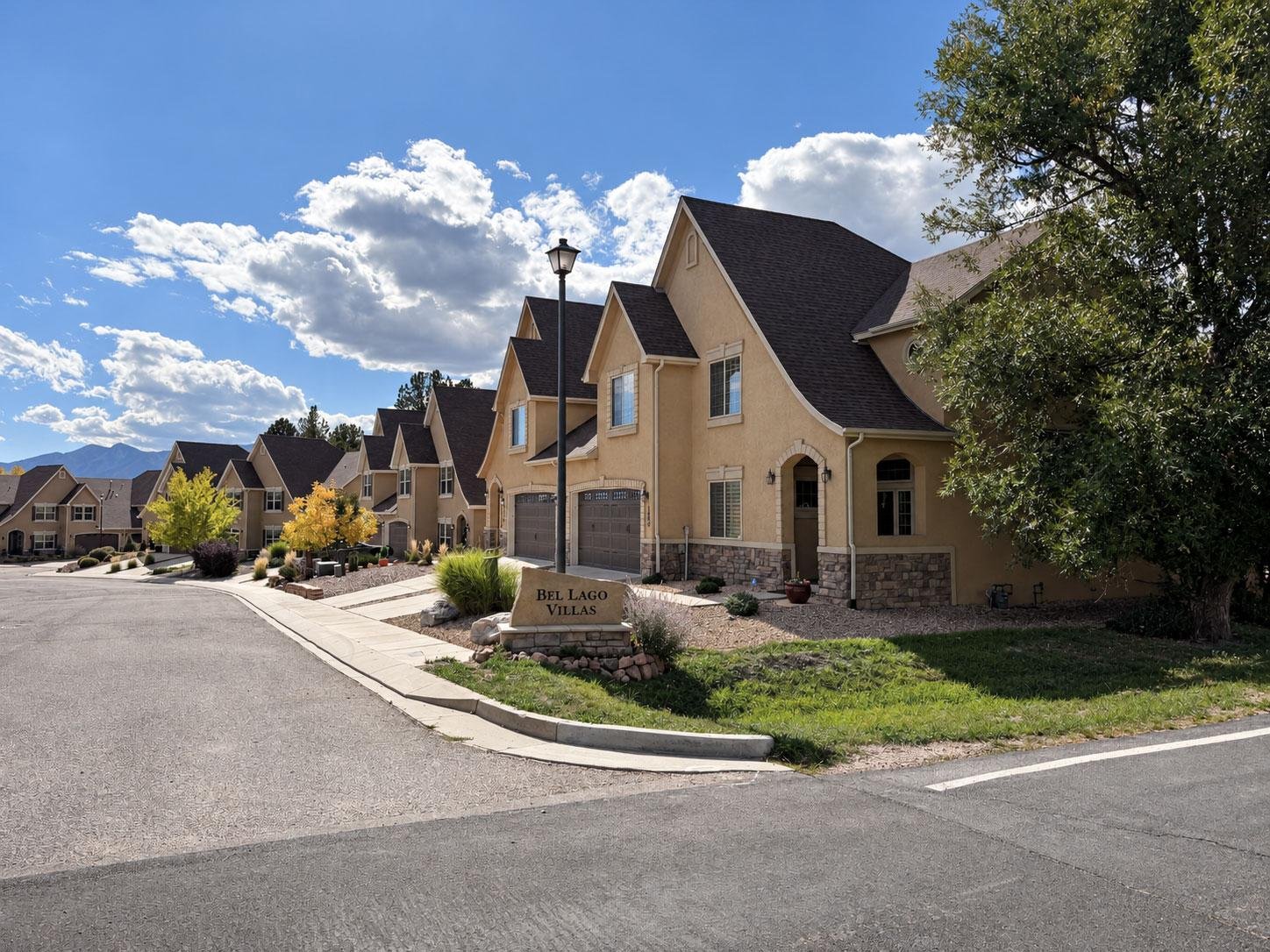 Bel Lago Villas townhomes near Monument Lake in Monument Colorado