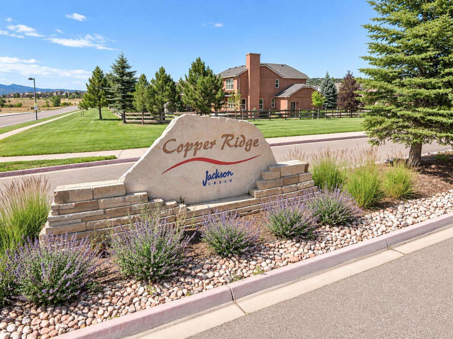 Copper Ridge at Jackson Creek neighborhood entrance in Monument Colorado