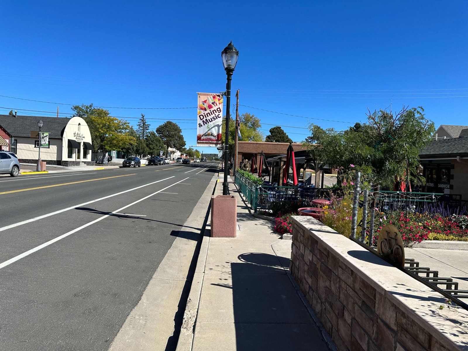 Aerial view of downtown Monument, Colorado