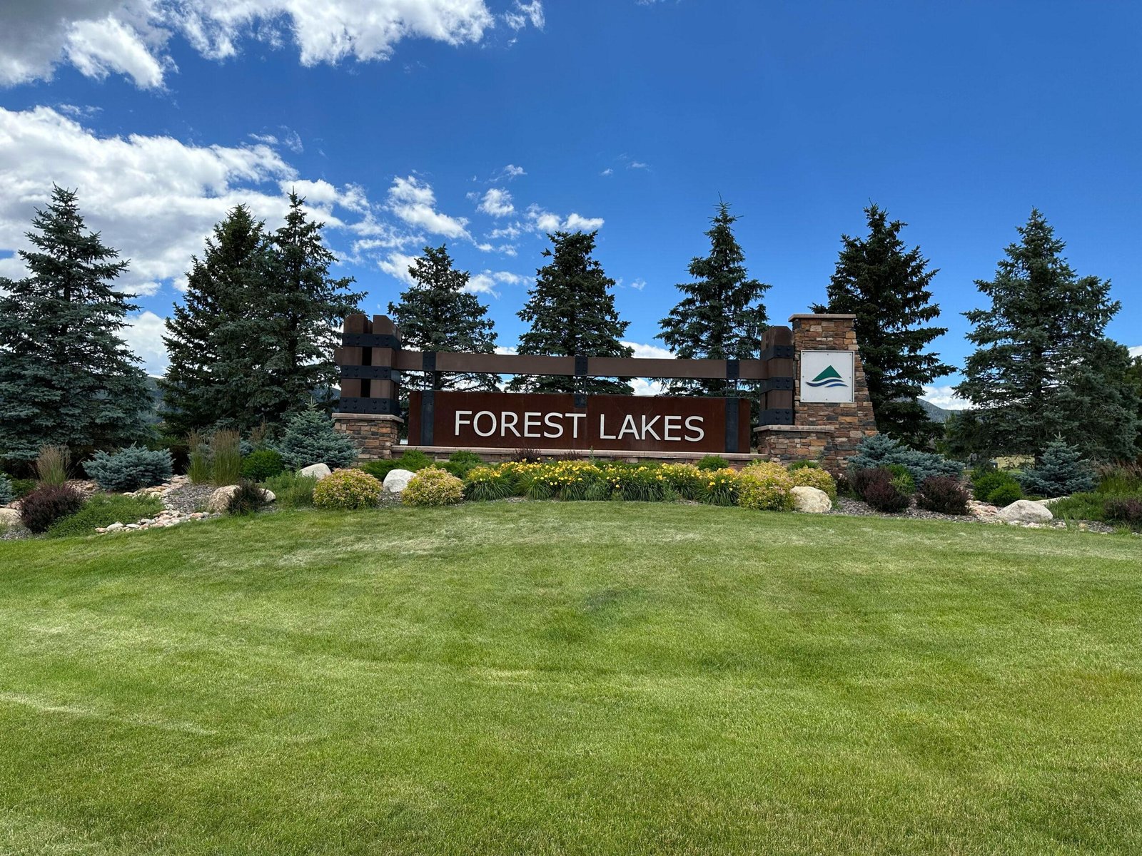Forest Lakes community entrance sign near Monument Colorado