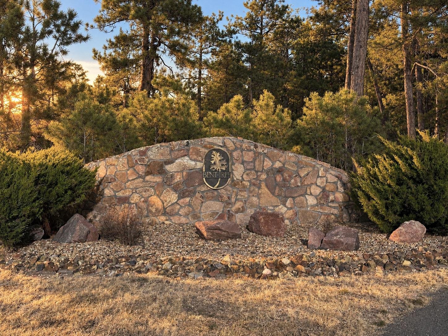 Bent Tree neighborhood entrance in the Monument Colorado area
