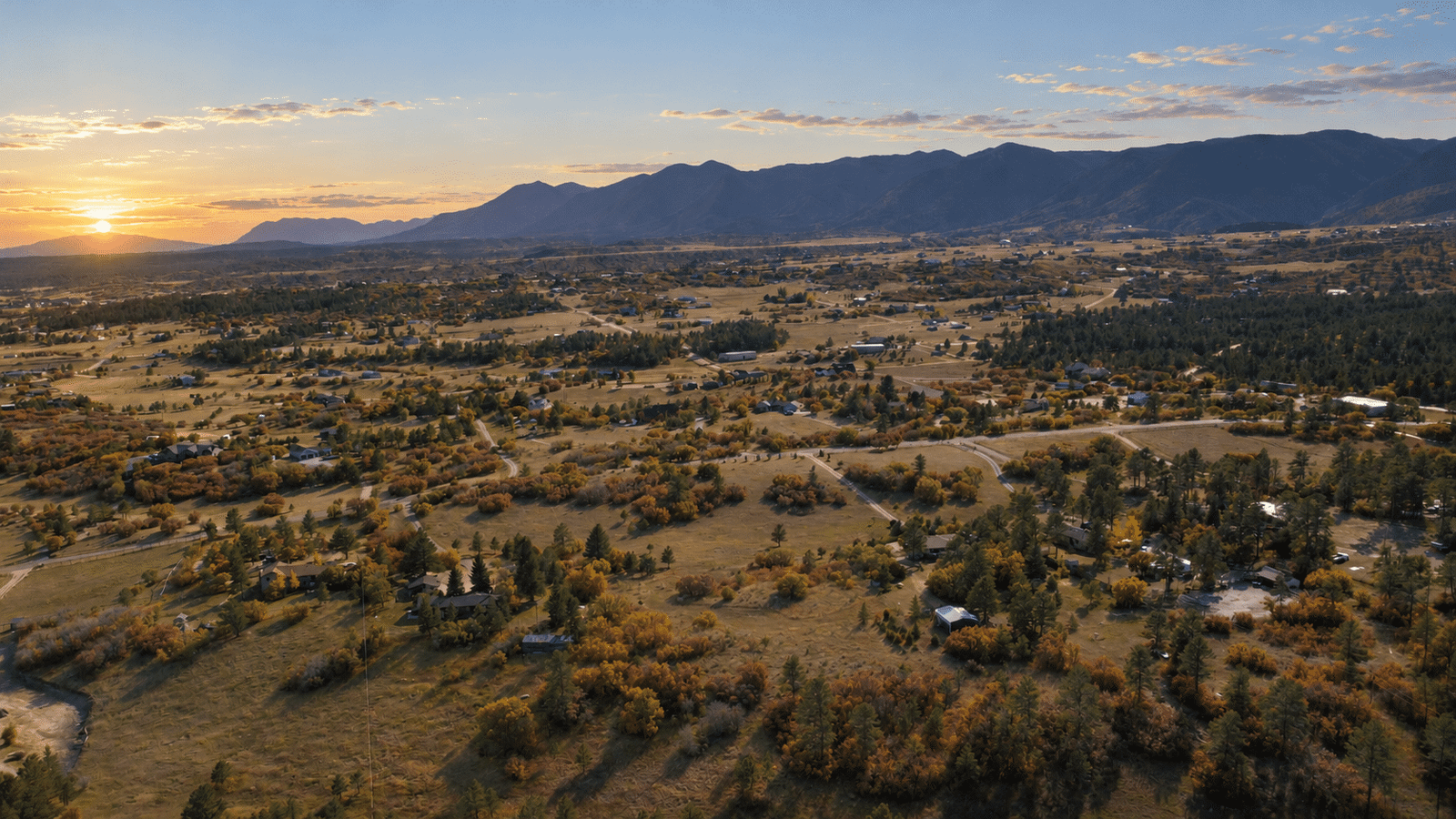 Illustrative rural acreage setting near Monument Colorado; confirm zoning on the individual parcel.