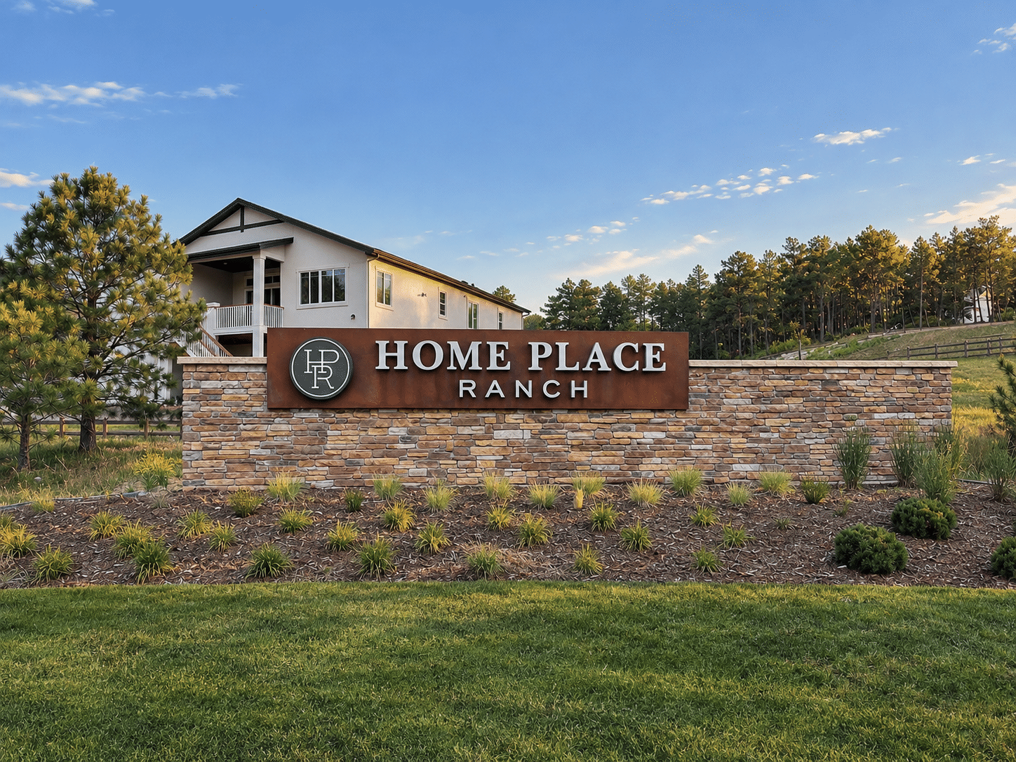 Home Place Ranch neighborhood entrance in the Monument Colorado area