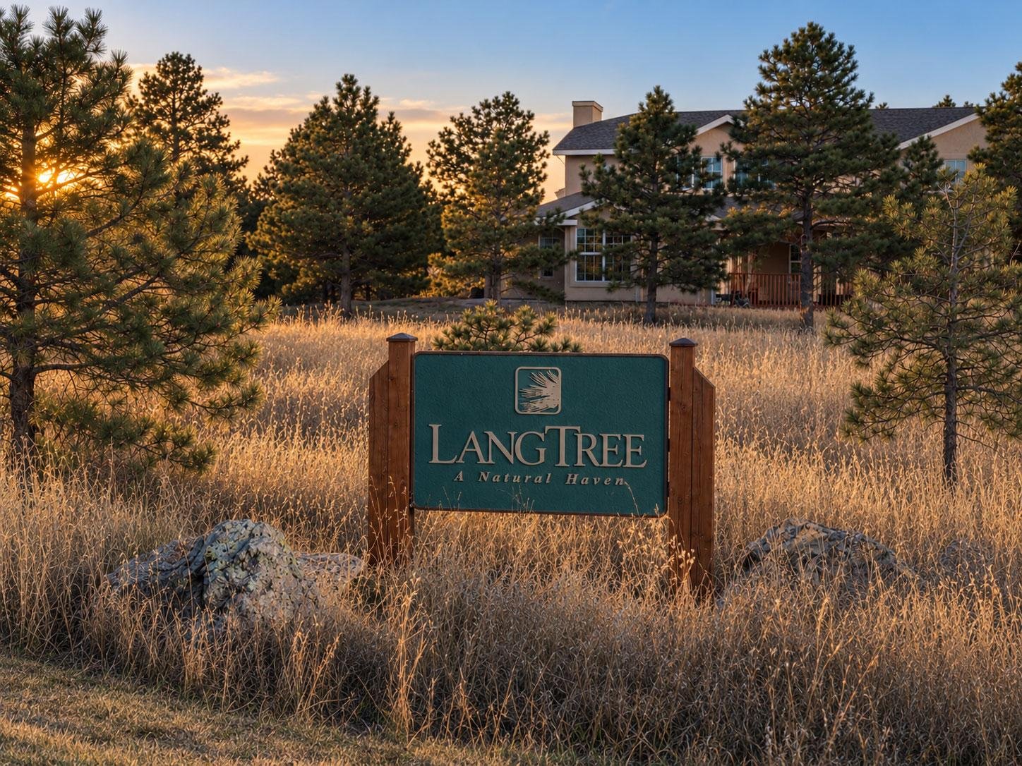 Langtree neighborhood entrance near Monument Colorado