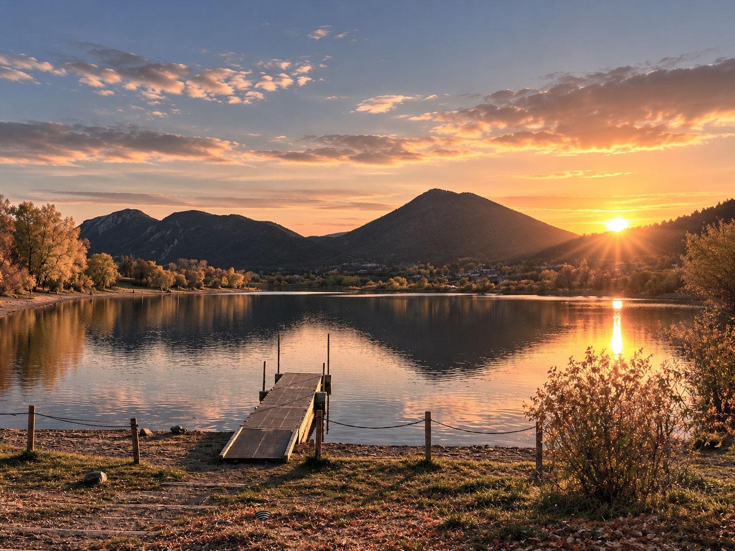 Palmer Lake Colorado at sunset