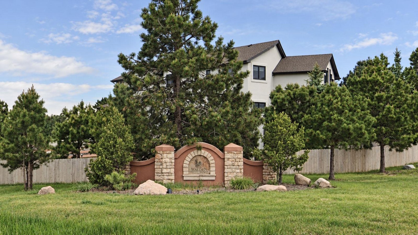 Walden and The Preserve entrance sign