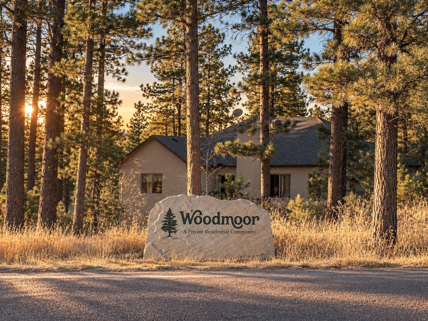 Woodmoor community entrance near Woodmoor in Monument Colorado